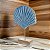 ESCULTURA CONCHA DECORATIVA MADEIRA AZUL 29CM FLORARTE - Imagem 2
