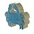 ESCULTURA CARANGUEJO DECORATIVA MADEIRA AZUL FLORARTE 18,5CM - Imagem 1
