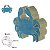 ESCULTURA CARANGUEJO DECORATIVA MADEIRA AZUL FLORARTE 18,5CM - Imagem 3