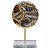 ESCULTURA DECORATIVA EM ACRILICO PEDRA E METAL MARROM 26CM - Imagem 1