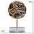 ESCULTURA DECORATIVA EM ACRILICO PEDRA E METAL MARROM 26CM - Imagem 3
