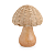 ESCULTURA COGUMELO DECORATIVO DE RESINA MARROM 12 CM - Imagem 1