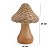 ESCULTURA COGUMELO DECORATIVO DE RESINA MARROM 20CM - Imagem 2