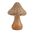 ESCULTURA COGUMELO DECORATIVO DE RESINA MARROM 20CM - Imagem 1