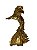 ESCULTURA DECORATIVA AGUIA EM RESINA DOURADA 28CM - Imagem 1