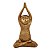ESCULTURA TRIO DE MACACOS YOGA POLIRRESINA DOURADO MART - Imagem 4
