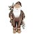 PAPAI NOEL NATAL EM PE (MARROM) 60cm FLORARTE - Imagem 1