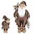 PAPAI NOEL NATAL EM PE (MARROM) 60cm FLORARTE - Imagem 2