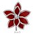 BICO PAPAGAIO VERMELHO E BRANCO 26CM FLORARTE - Imagem 1