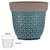 VASO EM CERAMICA NA COR TURQUESA 14,5CMX15,5CM FLORARTE - Imagem 3