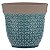 VASO EM CERAMICA NA COR TURQUESA 14,5CMX15,5CM FLORARTE - Imagem 1