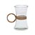 VASO EM VIDRO E FIBRA NATURAL 20CM - Imagem 1