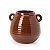 VASO COM ALÇAS EM CERAMICA MARROM MART 25CM - Imagem 1