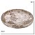 CENTRO DE MESA DECORATIVO EM MARMORE BEGE E MARROM 26CM - Imagem 3