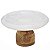 CENTRO DE MESA DECORATIVO EM ALABASTRO E MADEIRA 25CM - Imagem 1