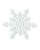 TRIO ENFEITE FLOCO DE NEVE SNOWFLAKE BRANCO 16cm - Imagem 1