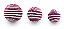 BOLA NATALINA CANDY CANE LISTRAS 1PÇ DECORATIVA 12CM - Imagem 2