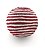 BOLA NATALINA CANDY CANE LISTRAS 1PÇ DECORATIVA 12CM - Imagem 1