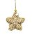 ENFEITE ESTRELA VELLUTO FIOS GOLD PELO 11X12X4CM NATALINO - Imagem 1