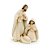 SAGRADA FAMILIA BEGE E DOURADA 20CM RESINA DECORATIVA - Imagem 1
