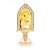 SAGRADA FAMILIA C/LED BEGE E DOURADO 27CM NO PEDESTAL 2AAA - Imagem 1
