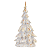 ARVORE NATALINA EM RESINA BRANCA 31CM DECORATIVA - Imagem 1