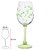 KIT 2 TACA VINHO BRANCO 420ml FOLHAS (VERDE) FLORARTE - Imagem 2