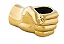 CACHEPOT DOURADO MAO EM CERAMICA MART - Imagem 1
