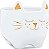 CACHEPOT BRANCO GATO EM CERAMICA MART - Imagem 1