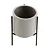 CACHEPOT EM CIMENTO C/ SUPORTE CINZA MART 15cm - Imagem 2
