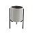 CACHEPOT EM CIMENTO C/ SUPORTE CINZA MART 12,5cm - Imagem 2