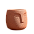 CACHEPOT ROSTO TERRACOTA EM CIMENTO TERRACOTA MART - Imagem 1