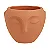 CACHEPOT ROSTO EM CIMENTO TERRACOTA MART - Imagem 1