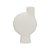 VASO EM CERAMICA ORGANICO FOSCO BRANCO MART  30cm - Imagem 1