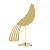 ESCULTURA PASSARO EM METAL DOURADO MART - Imagem 1