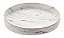 BANDEJA REDONDA MARMORE EM CERAMICA BRANCA MART 17cm - Imagem 1