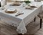 LINHA LUXO TOALHA MESA RENDADA ISTAMBUL 160X270CM BEGE/BCO - Imagem 1