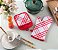 KIT LUVA+PEGADOR 18X33CM XADREZ VERMELHO JOLITEX - Imagem 1