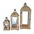 Trio de Lanterna Decor Natural e Metal - Imagem 1