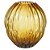 VASO DECOR VIDRO (AMBAR) 24CM ESTRIADO FLORARTE - Imagem 1