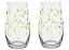 KIT 2 COPO LONGDRINK 400ml FOLHAS (VERDE) FLORARTE - Imagem 1