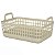 CESTO ORGANIZADOR MULTIUSO 9L EM PLASTICO C/ALCA BEGE 33CM - Imagem 1