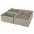 CJ CAIXAS ORGANIZADORAS 3 PCS DOBRAVEIS TNT CINZA CLARO 30CM - Imagem 1
