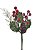 PICK NATALINO DECORATIVO COM PINHAS E BERRIES VERDE 24cm - Imagem 1