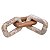 ESCULTURA CORRENTE DECOR MADEIRA E MARMORE BEGE MARROM 48CM - Imagem 1