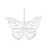 PINGENTE DECORATIVO BORBOLETA VAZADA PRATA 15CM - Imagem 1