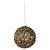 BOLA DECORADA NATAL ARAMADA (CHAMPANHE) 12cm - Imagem 1