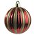 BOLA DECORADA NATAL (VERMELHO DOURADO) 24cm - Imagem 1
