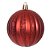 BOLA DECORADA NATAL C/3 UND PVC (VERMELHO) 12cm FLORARTE - Imagem 1