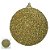 BOLA DECORADA NATAL (DOURADO) 12cm (FLORARTE) - Imagem 1